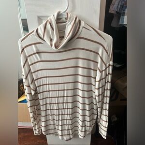 Loft Outlet Striped Turtleneck - Size S Petite